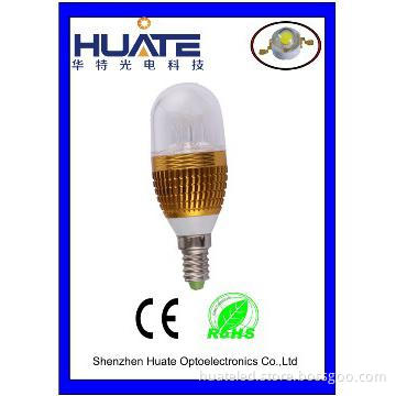 New Designed 3W LED Candle Light silver & gold color energy saving